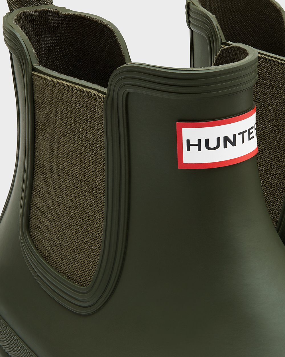 Hunter Hombre Original - Botas Chelsea Verde Oscuro Oliva - 274-ISRVUY